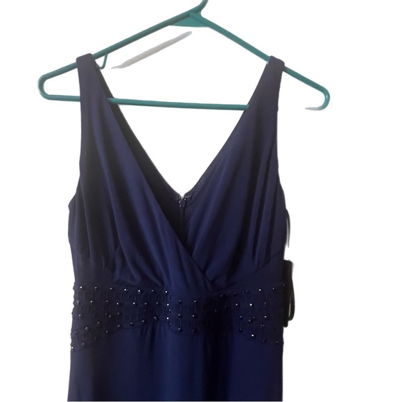 laundry BY SHELLI SEGAL Women's Embellished Waist Gown, Midnight, 2 - Picture 8 of 9